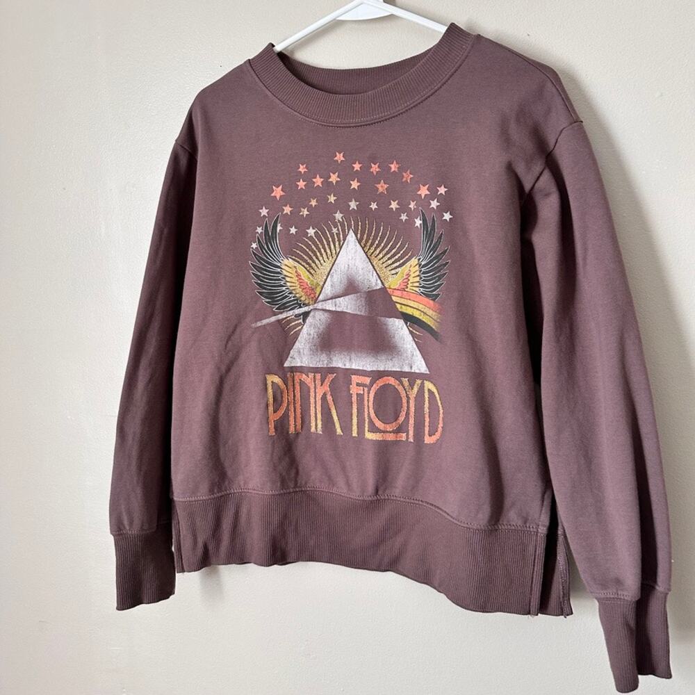 Pink Floyd Band Tour Retro Sweater Womens SMALL Brown Sweatshirt Pullover - Picture 4 of 9